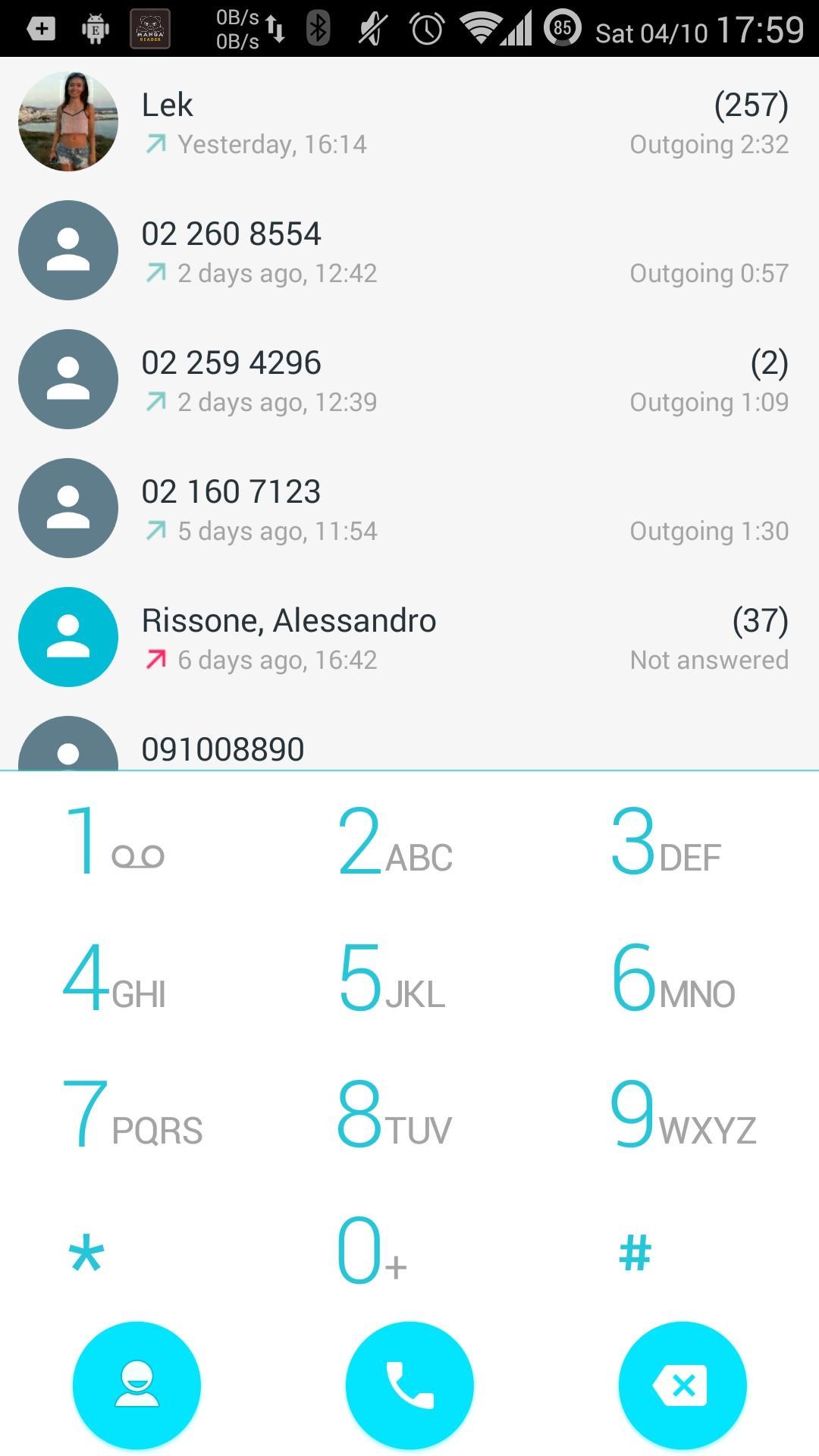 Dialer Theme Droid L White