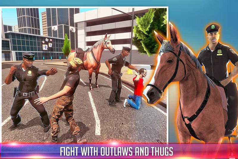 Police Horse Chase: Free Shooting Game