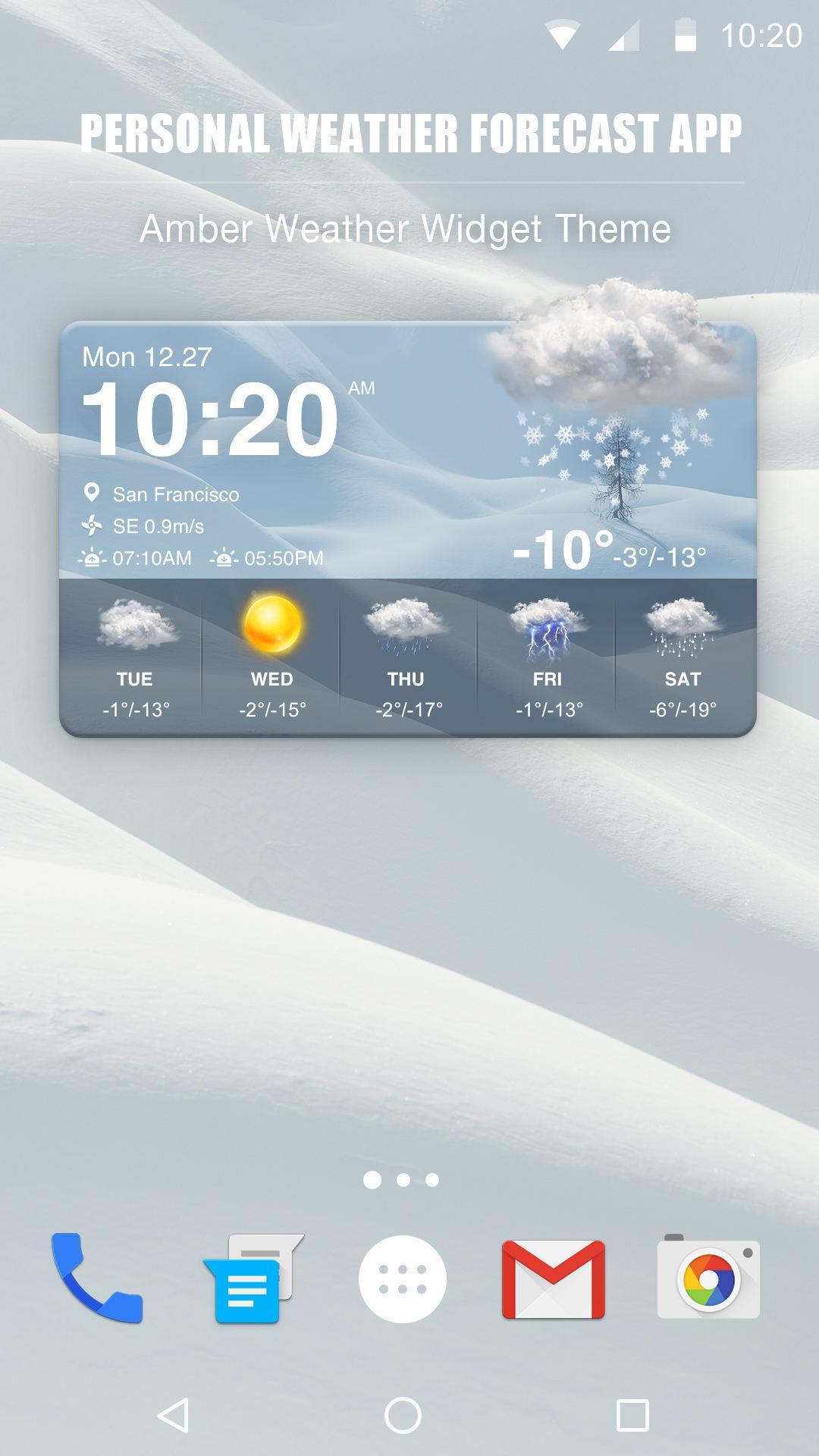 Daily weather forecast & weather report widget