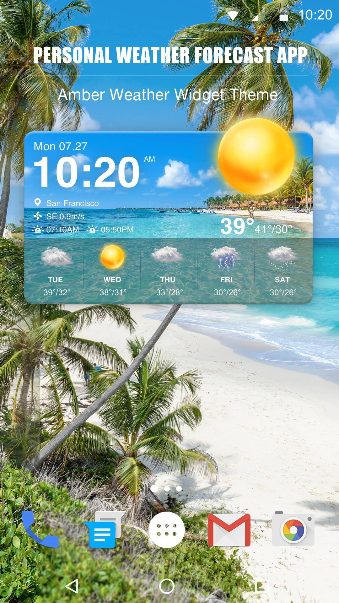 Daily weather forecast & weather report widget