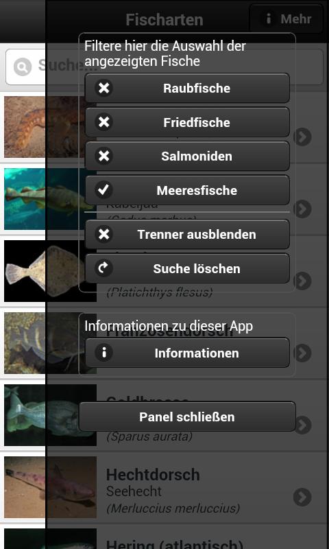 Fischbestimmung FishFinder 3.0