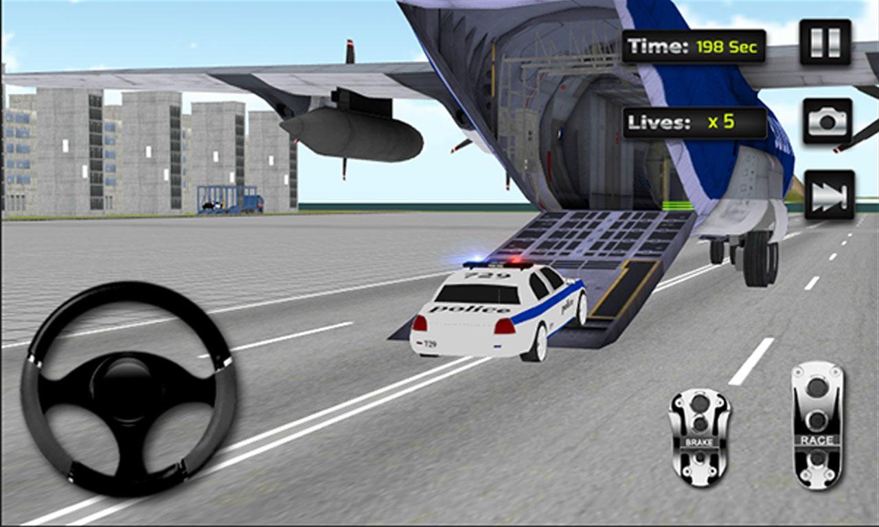 Police Car Airplane Transport