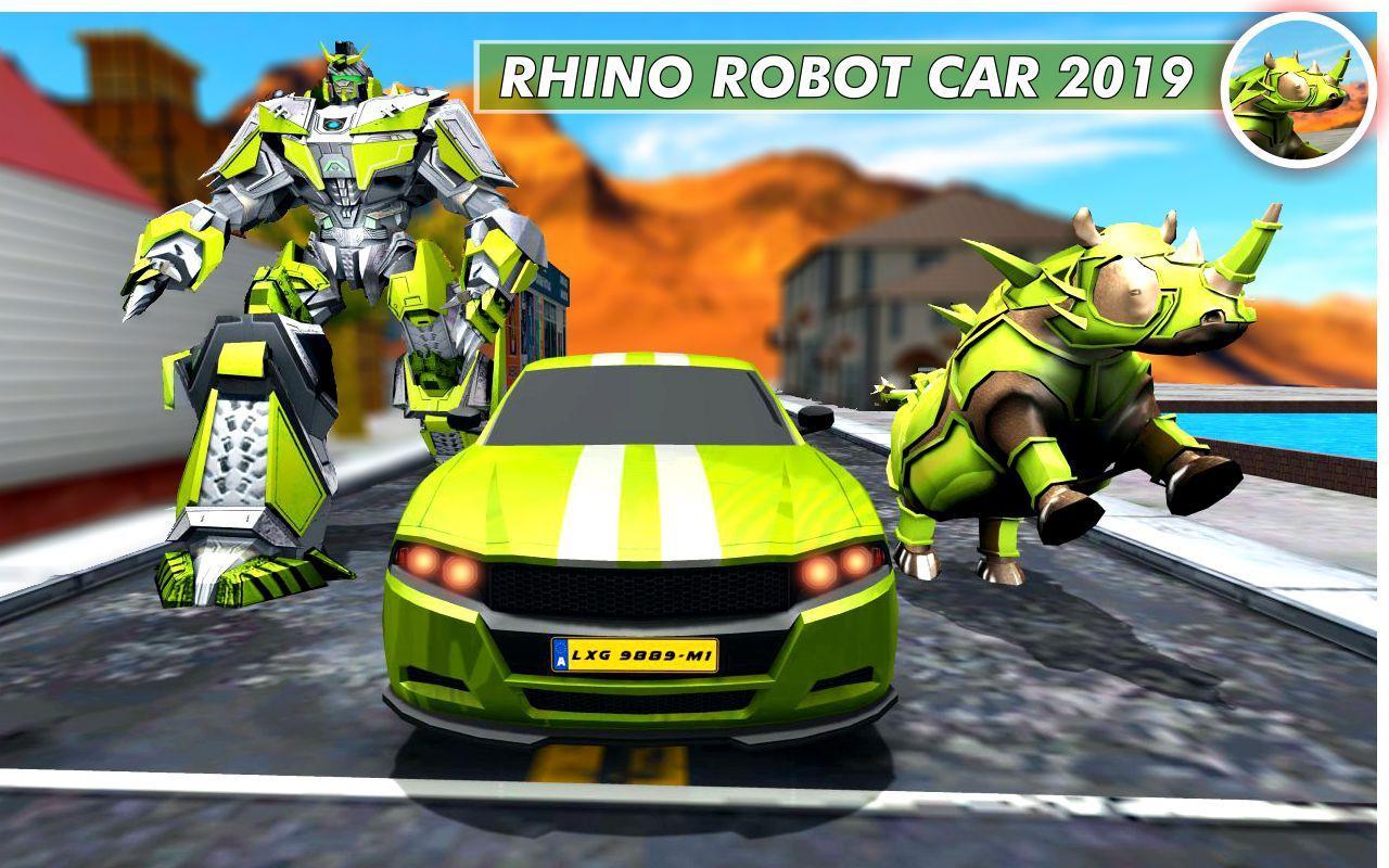 Rhino Robot Car Transformation: Robot Game