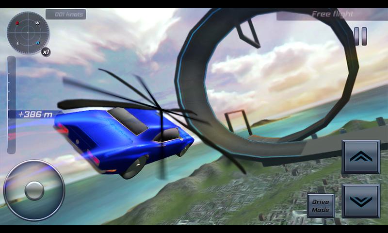 Helicopter Muscle Car Sim 3D