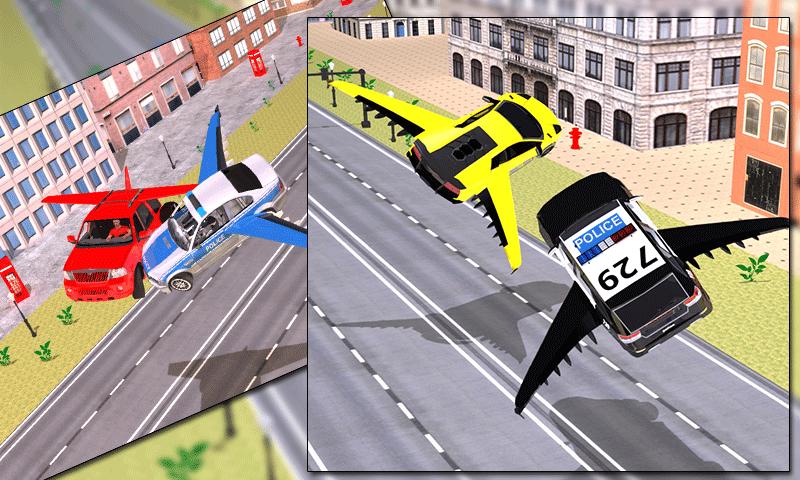 Flying Police Car vs Criminals