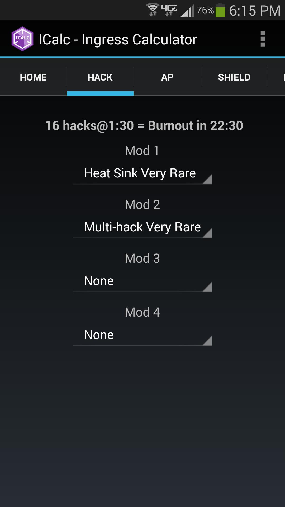 ICalc - Ingress Calculator