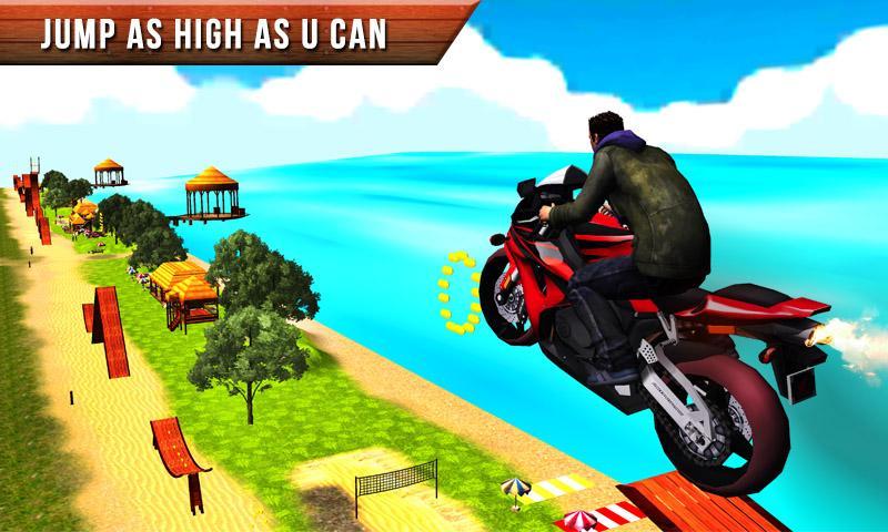 Beach Bike Crazy Stunt