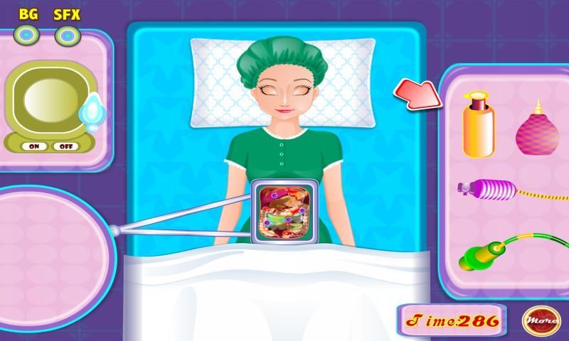 Beauty Girl Stomach Pain