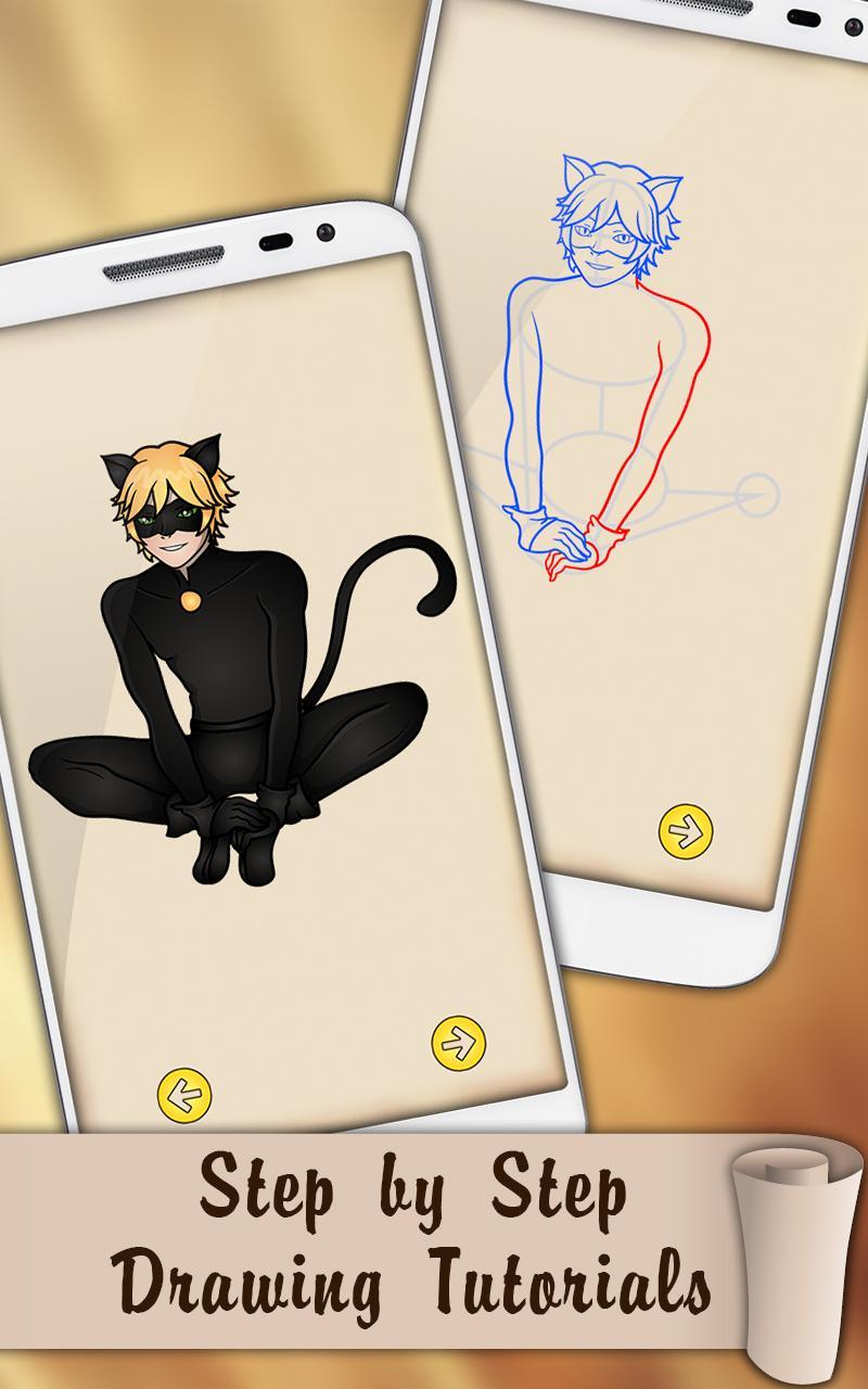 Easy Draw Ladybug and Cat Noir