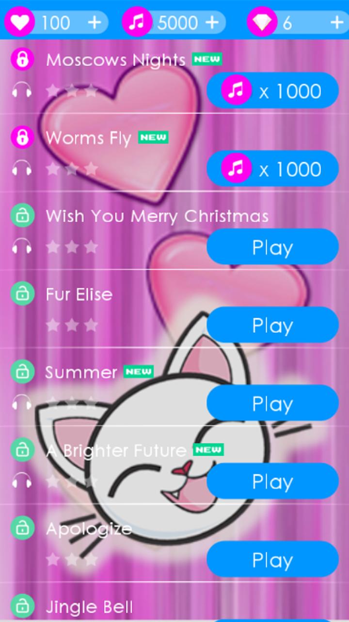Kitty Heart Piano Tiles