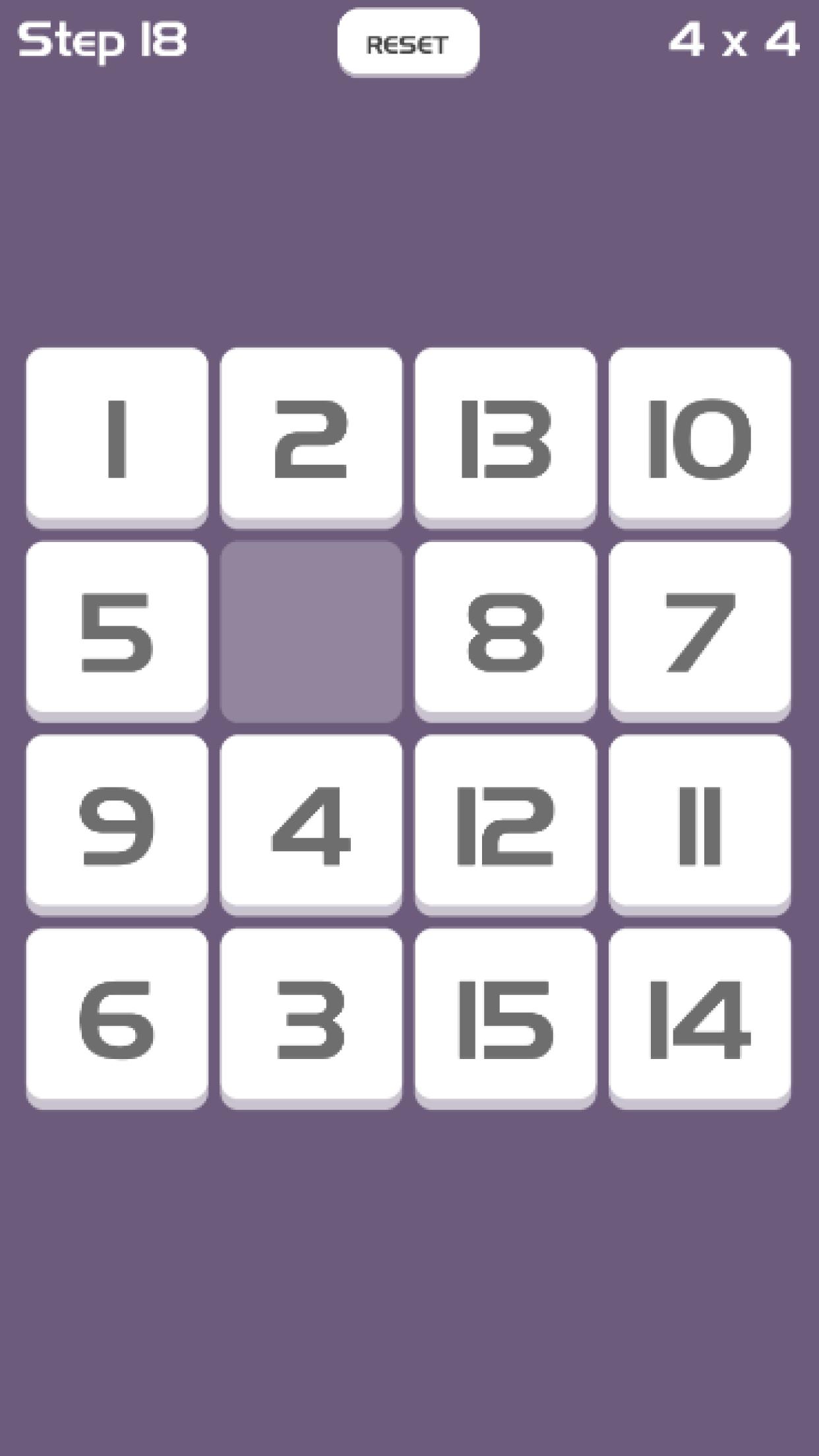 Number Sliding Puzzle