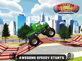 Monster truck driving