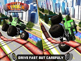Monster truck driving