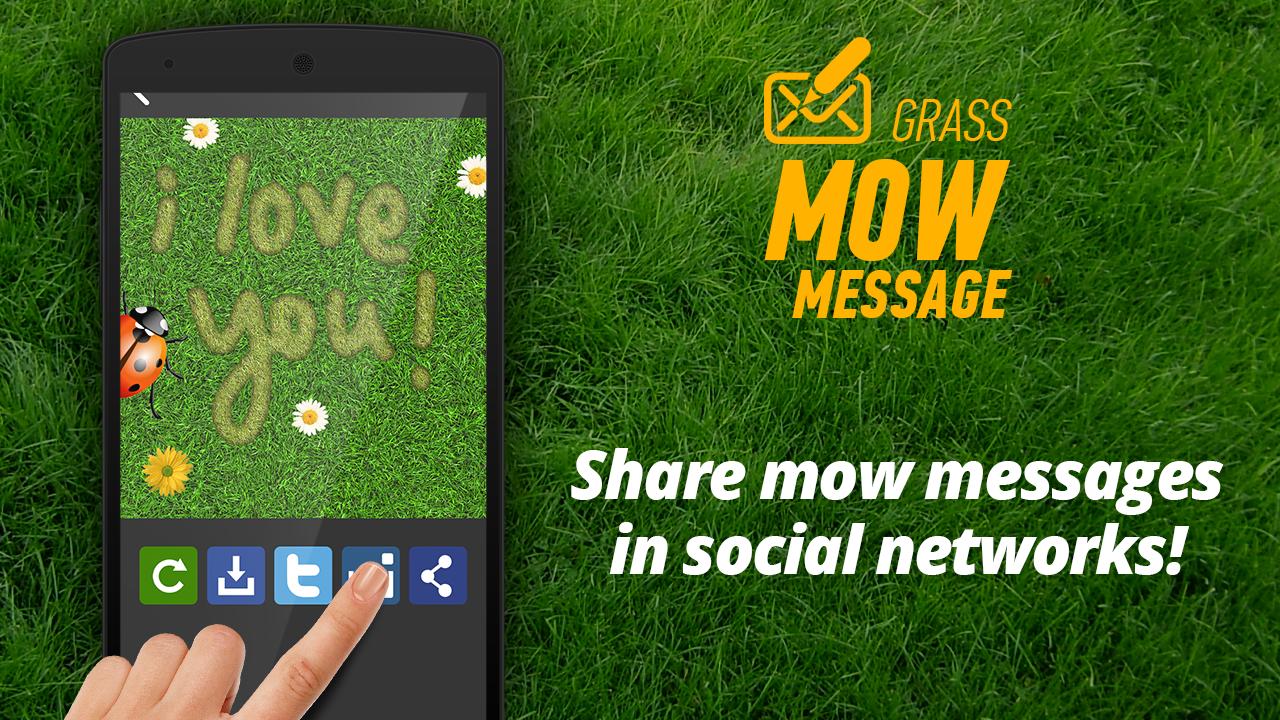 Mow message! Grass