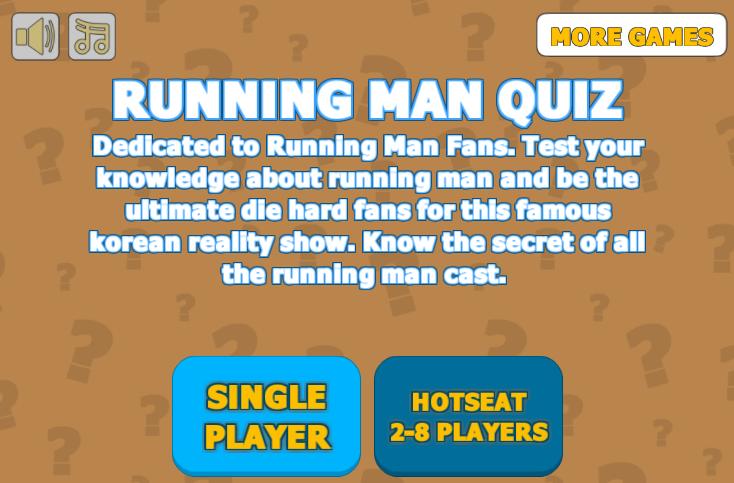 Running Man Quiz Games